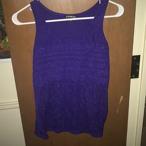 Sparkly ruffled purple tank